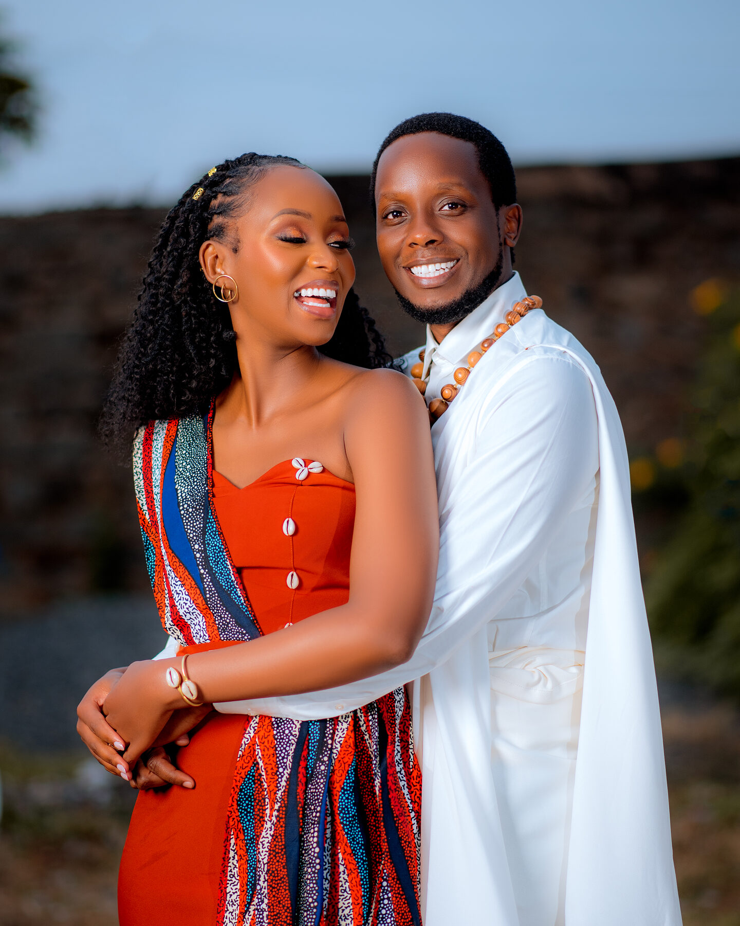 Traditional African engagement couple Kenya